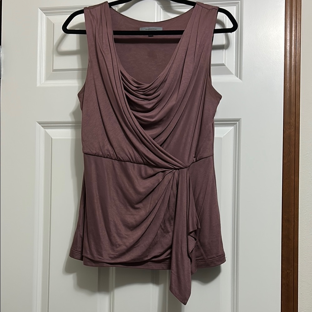 Asymmetrical Sleeveless Wrap Blouse